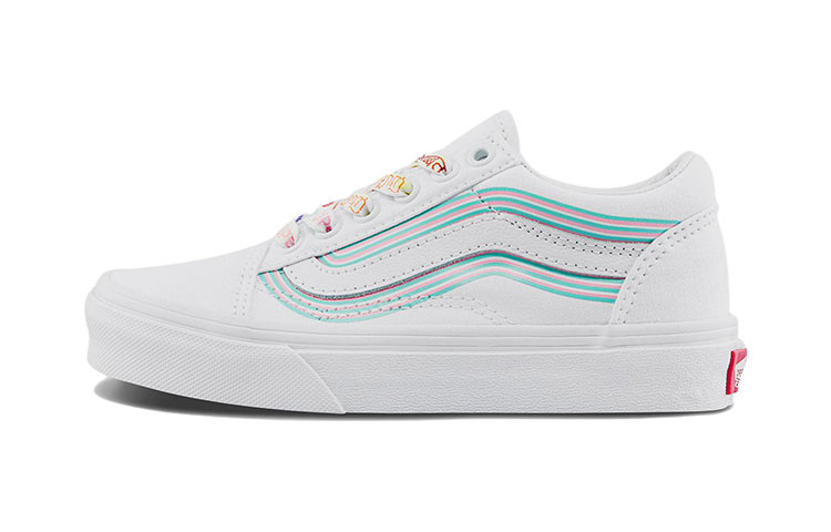 Детские кеды Vans Old Skool (бело-синие)