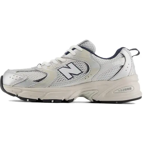 New Balance NB 530 comfortable low-top children's running shoes white blue silver same style for men and women