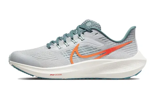 Nike Air Zoom Pegasus 39 Recyclable Materials Anti-slip Shoes Absorbing and Wear Resistant Low Top Running Shoes Gray Green Children's Style