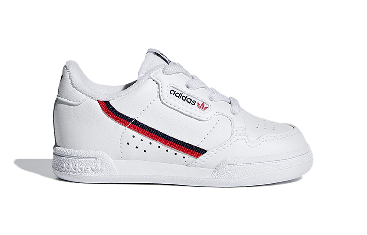 Детские кеды adidas originals Continental 80 (белый / красный / черный) — Белый / красный / чёрный — фото 4