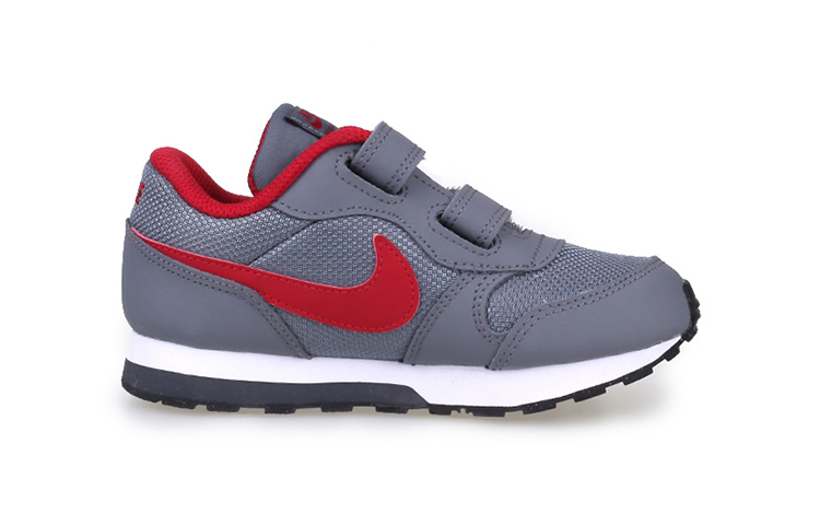 Детские кроссовки Nike MD Runner 2 (серо-красные) — Серый / красный — фото 3
