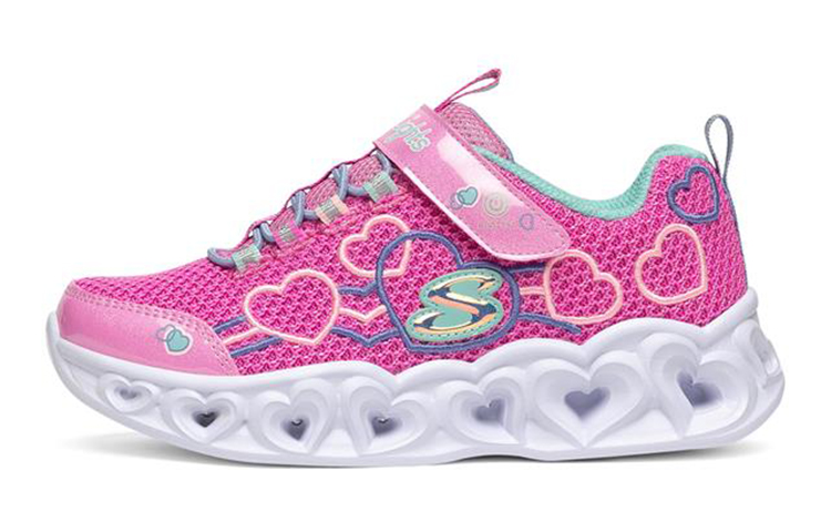 Детские кроссовки Skechers Heart Lights (розовые)