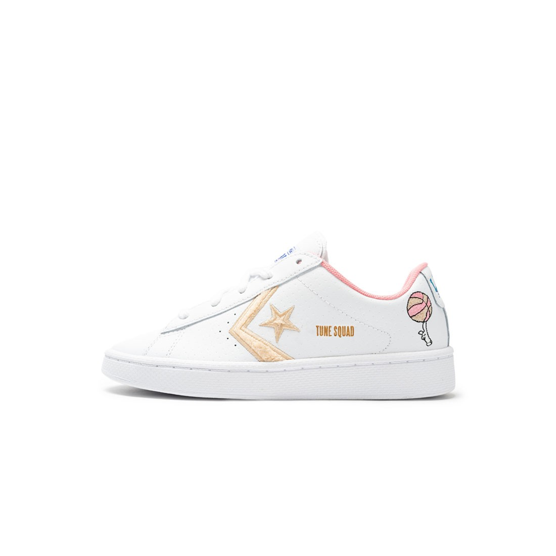 Детские кеды Converse Cons Pro Leather Low (бело-розовые)