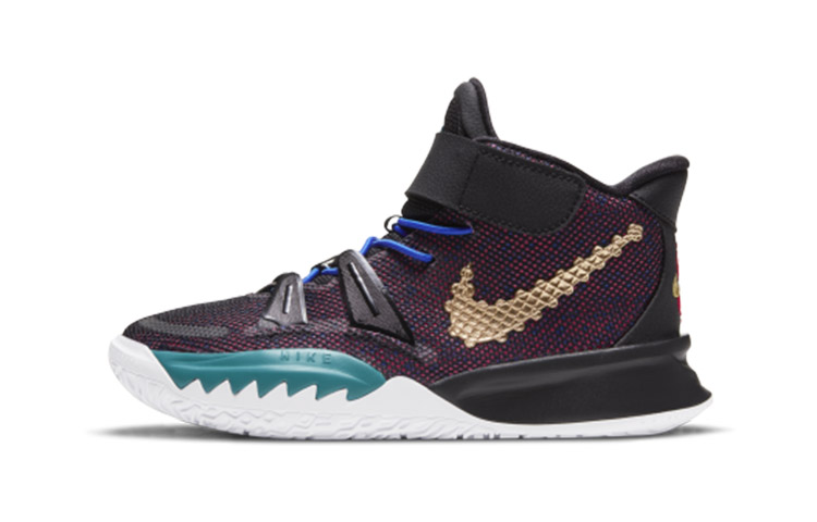 Детские кроссовки Nike Kyrie 7 CNY (черно-пурпурно-золотые)