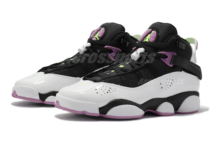 Кроссовки Jordan Air Jordan 6 Rings (черно-бело-фиолетовый) — Чёрный / белый / фиолетовый — фото 5