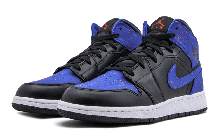 Кроссовки Jordan JordanAir Jordan 1 Mid (черно-синий) — Синий / красный / чёрный — фото 5