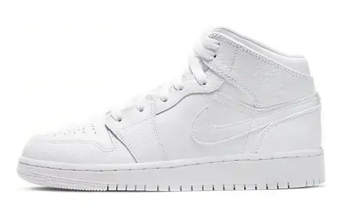 Jordan 1 Mid GS Triple White