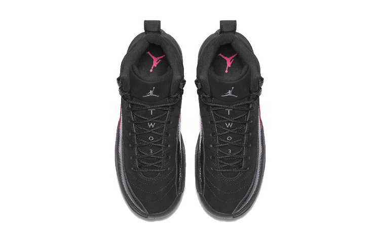Кроссовки Jordan Air Jordan 12 GS (черно-розовые) — фото 6