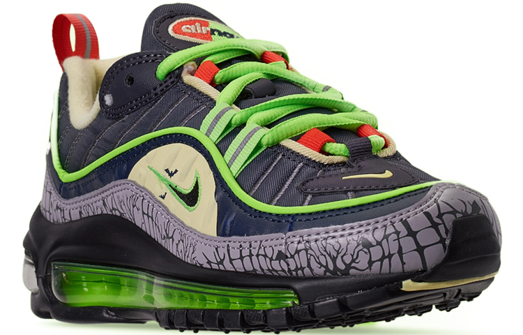 Кроссовки Nike Air Max 98 Halloween GS (зеленые) — Зелёный — фото 3