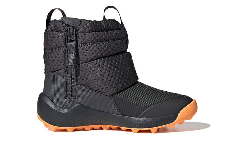 Мужские ботинки adidas Rapidasnow C (черно-оранжевые) — фото 2