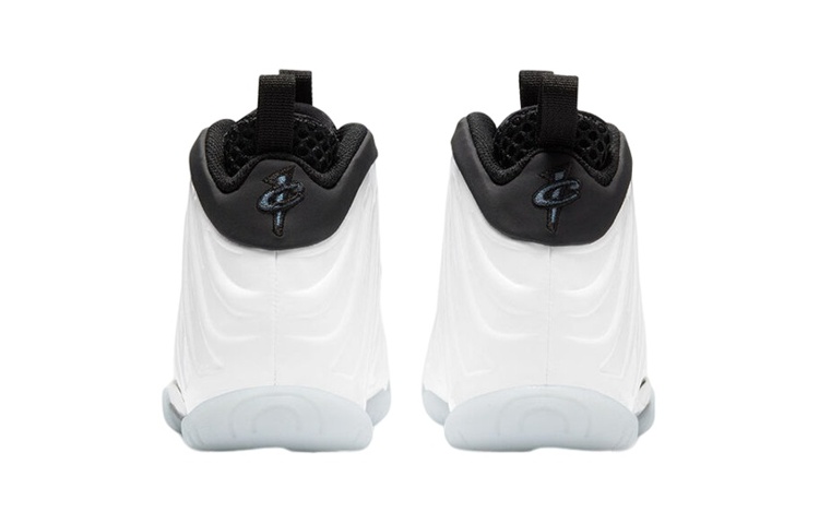 Детские кроссовки Nike Foamposite One Little "Home" (бело-черный) — Белый / чёрный — фото 5