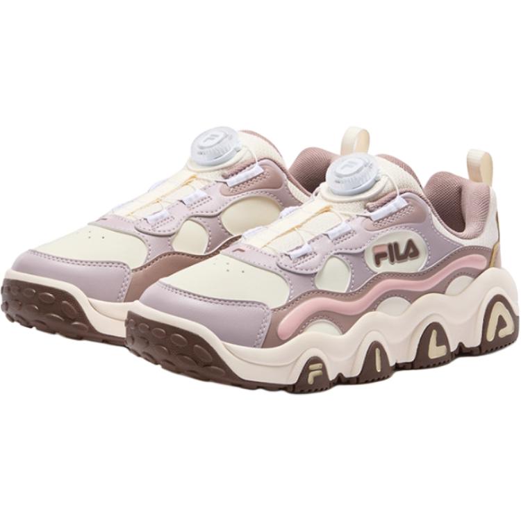 Детские кроссовки Fila KIDS Heritage-FHT JAGGER2 EC (бело-зеленые) — 黑/朴雾嫩粉/奶白/紫罗兰冰 — фото 5