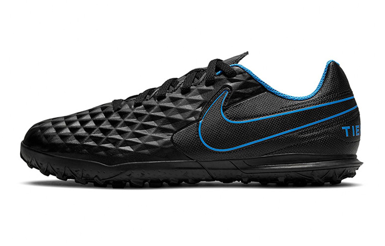 Nike Jr. Tiempo Legend 8 Club Round Toe Lace Up GS Low Top Children's Football Shoes Black Children's Style