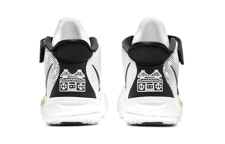 Детские баскетбольные кроссовки Nike Kyrie 7 Brooklyn Beats (бело-черные) — фото 7