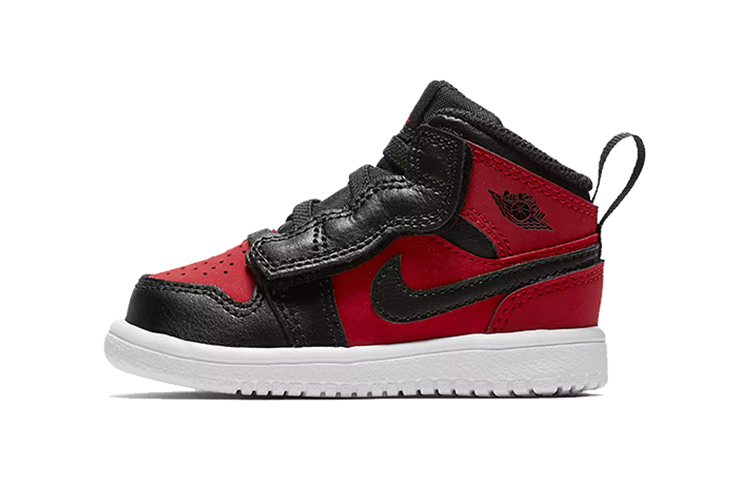 Детские кеды Jordan Air Jordan 1 Mid Alt (черно-красные)
