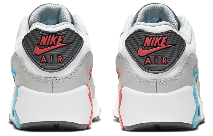 Кроссовки Nike Air Max 90 GS (бело-оранжевые) — фото 7