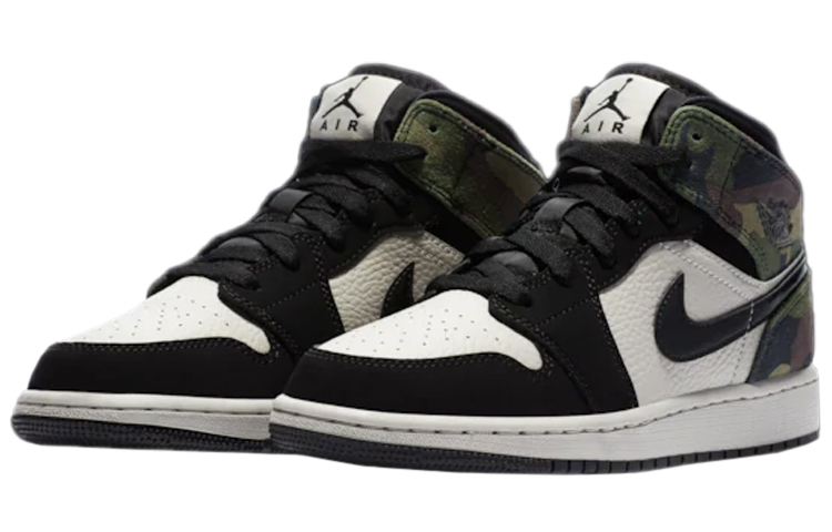 Кроссовки Jordan Air Jordan 1 Mid Camo (разноцветный) — фото 5