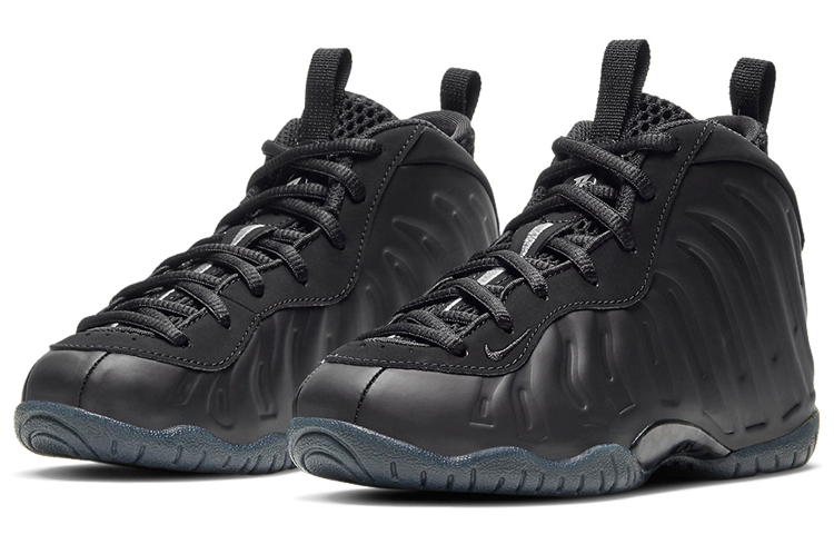 Высокие кроссовки Nike NikeFoamposite One "Anthracite" GS (черный) — Чёрный — фото 3