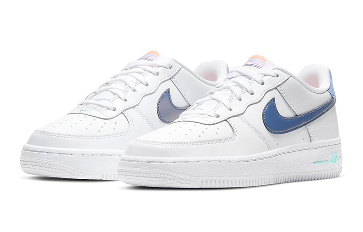 Кроссовки Nike Air Force 1 LV8 1 GS (бело-синие) — фото 4