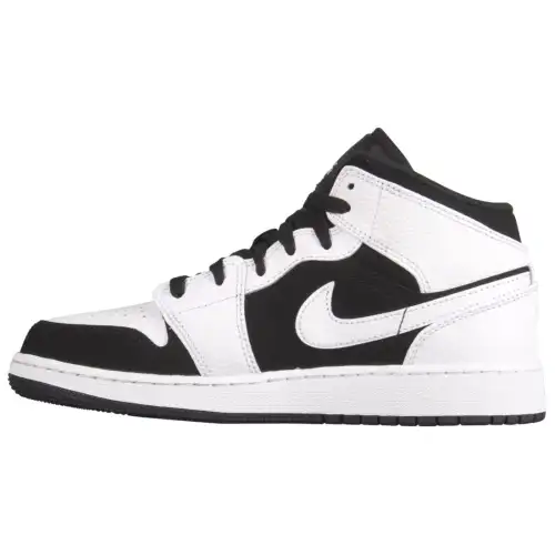 Jordan 1 Mid White Black GS