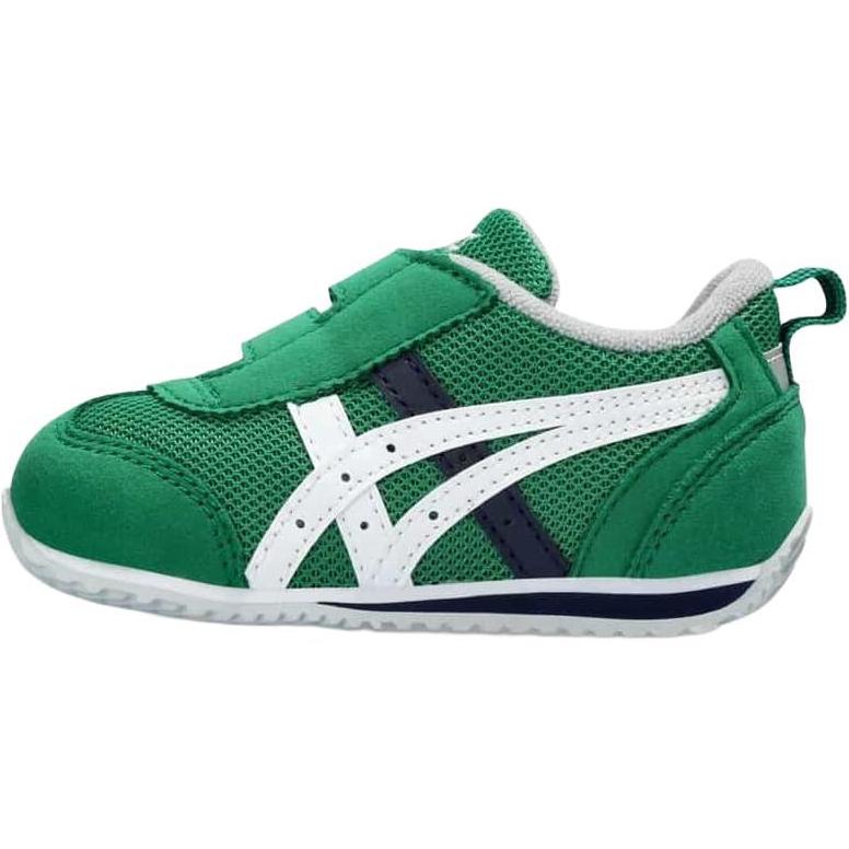 Asics Suku Soft sole, comfortable fit, skin-friendly, lightweight, steady growth, foot protection, anti-collision, wear-resistant, breathable, anti-kick, low-top toddler shoes, green and white, infants and young children