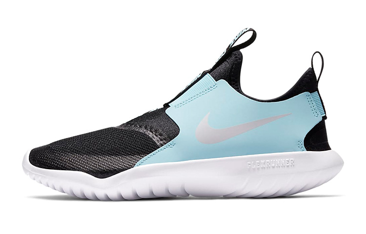 Nike Flex Runner Cushioning Slip Resistant Abrasion Resistant Low top Running Shoes Blue Black Unisex