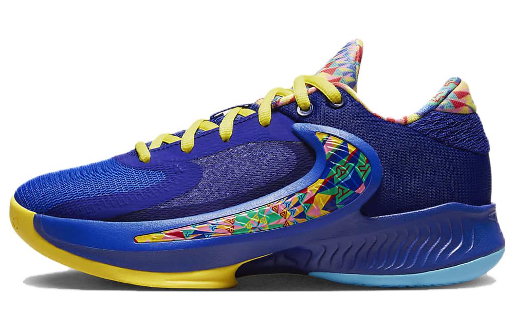 Кроссовки Nike Freak 4 SE (сине-желтые)