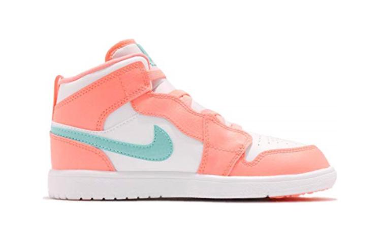 Детские кеды Jordan Air Jordan 1 (бело-оранжевый) — Белый / оранжевый — фото 3