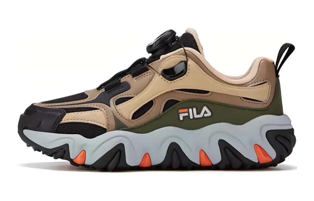 FILA KIDS Knob Abrasion Resistant Breathable Low top Kids' Training Shoes Black Brown