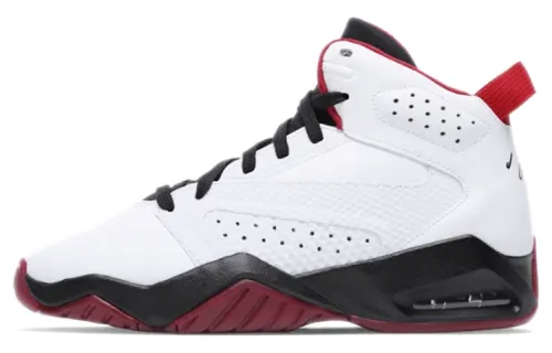 Jordan Lift off synthetic leather, trendy, comfortable and versatile, non-slip and shock-absorbing, mid-top children's basketball shoes, white and red