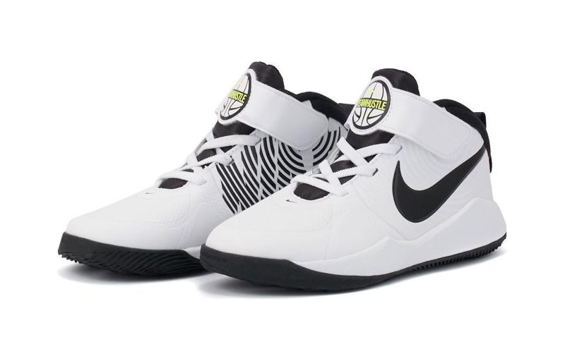 Детские кроссовки Nike Team Hustle D 9 (черно-белые) — Чёрный / белый — фото 5