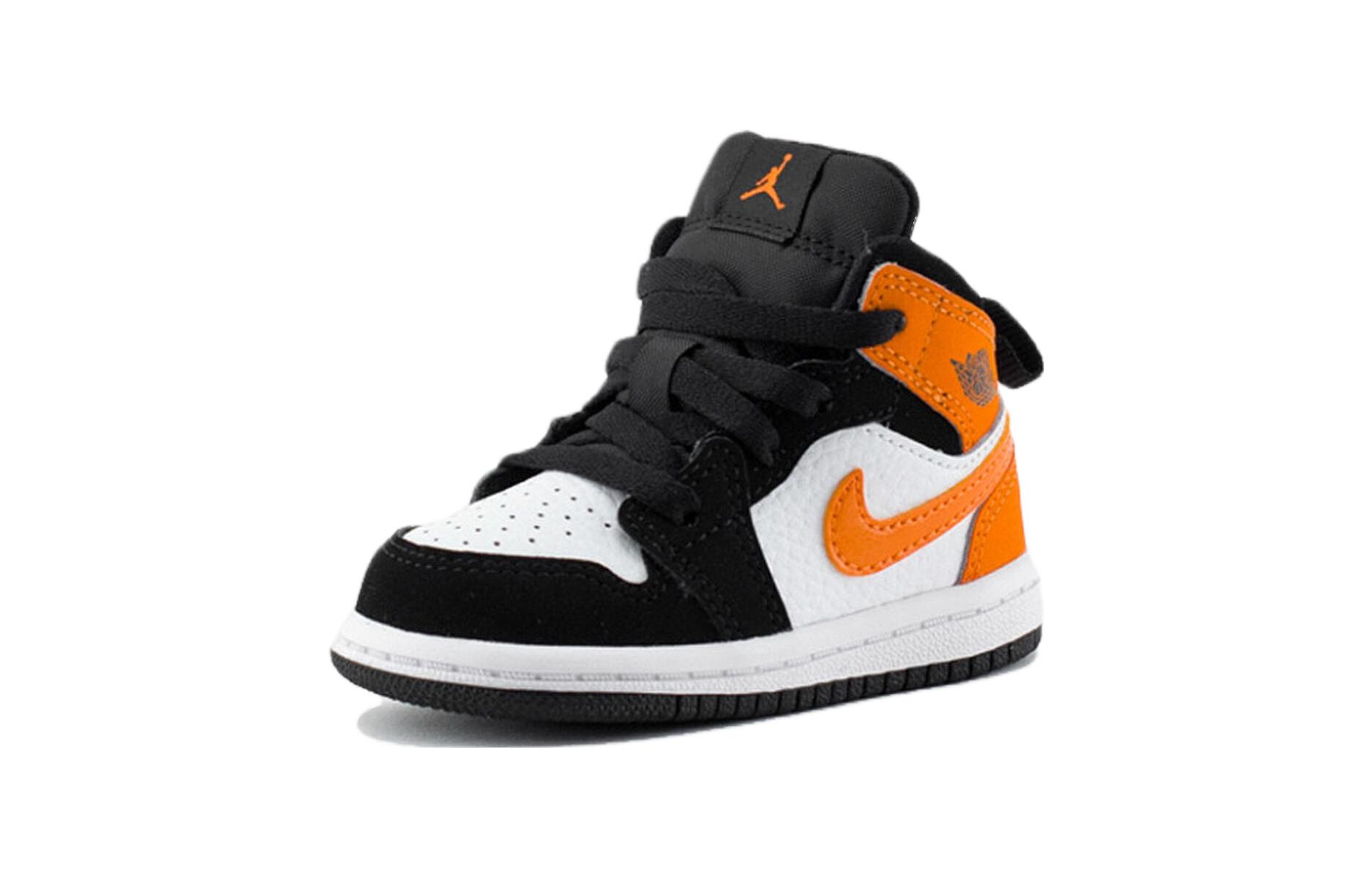 Кроссовки Jordan Air Jordan 1 (черно-оранжевые) — фото 3