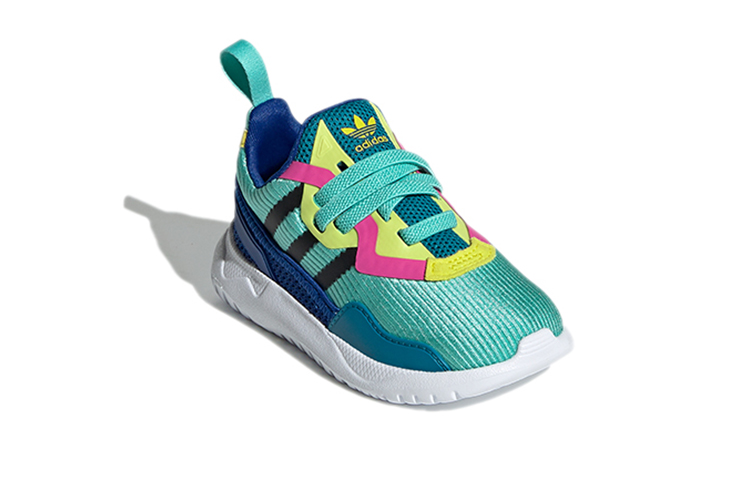 Детские кеды adidas Flex (сине-зеленые) — фото 4