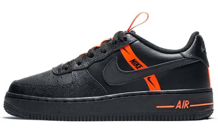 Nike Air Force 1 Low LV8 KSA Worldwide Pack Black Total Orange GS