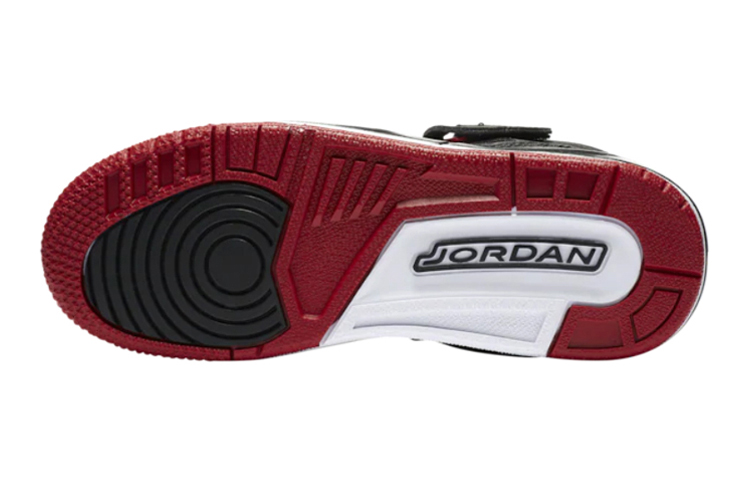 Кроссовки Jordan JordanFlight 45 High GS (черный / красный / белый) — Чёрный / красный / белый — фото 5