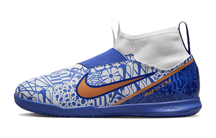 Nike Jr Zoom Mercurial Superfly 9 Mercurial 15 Academy CR7 IC low-top football boots blue children's style