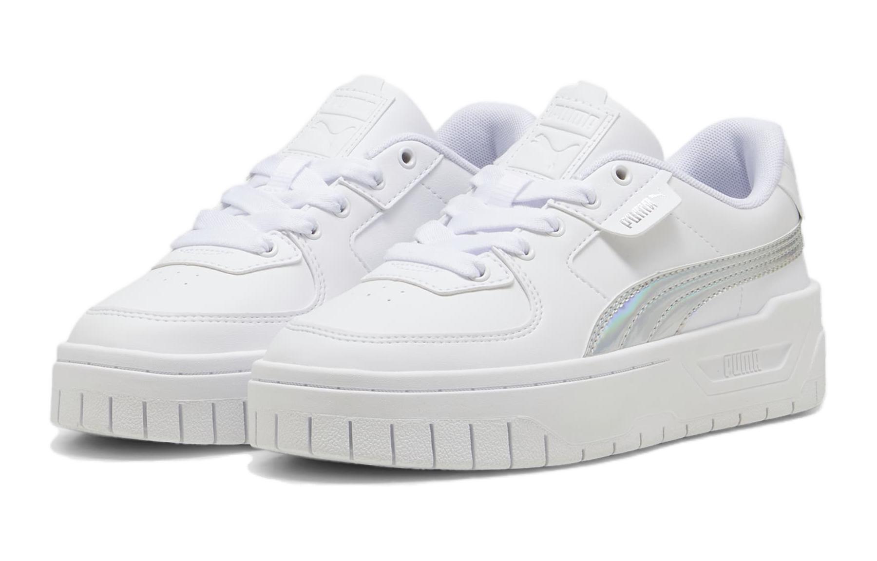 Детские кеды PUMA Cali Dream Iridescent (бело-серебристые) — фото 3