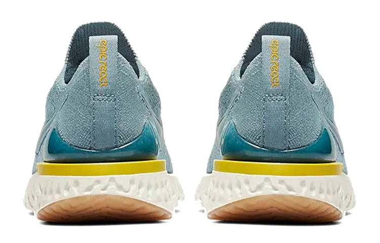 Кроссовки Nike NikeEpic React Flyknit 2 GS (серо-голубые) — Серыйсиний — фото 5