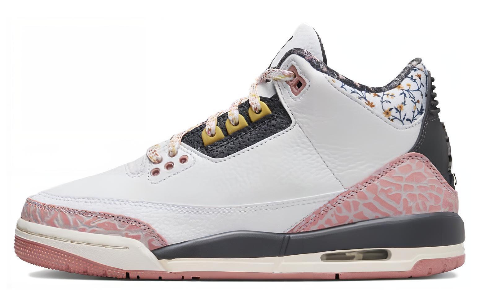 Кроссовки Jordan Air Jordan 3 "Red Stardust" (бело-розовые)