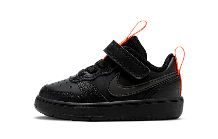 Детские кроссовки Nike Court Borough (черно-оранжевые)