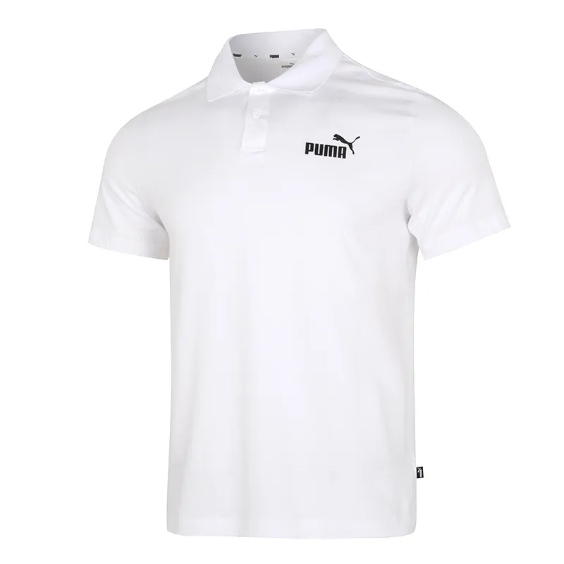 PUMA Polo Shirts Men's White Polo Collar Moderate Straight Fit