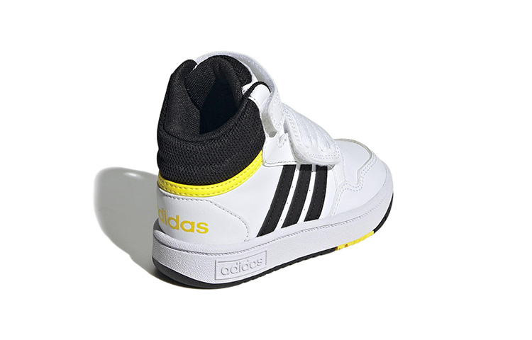 Детские кеды adidas neo Hoops Mid (черно-белые) — фото 4
