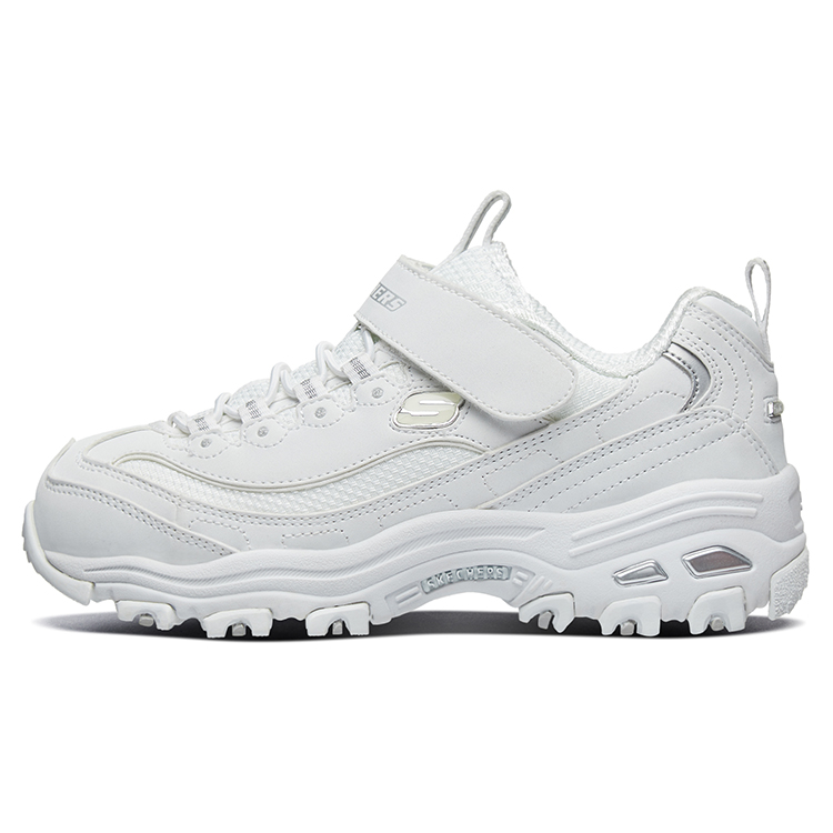Детские кеды Skechers kids (серебряные)