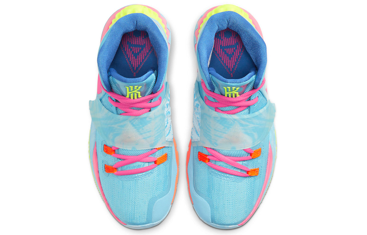 Кроссовки Nike NikeKyrie 6 "Pool” GS (сине-розовые) — Синийрозовый — фото 4