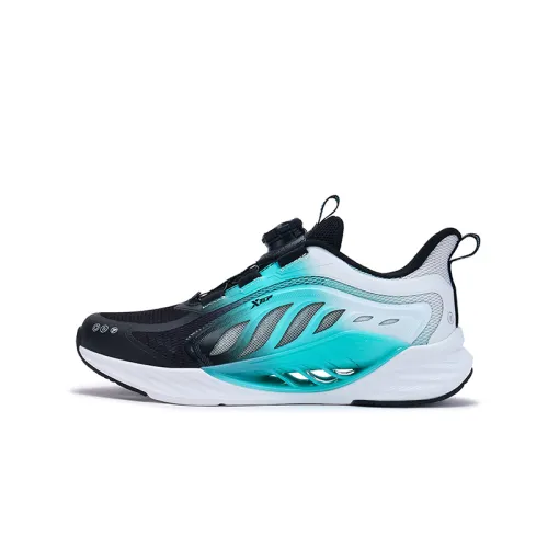 Xtep Hydrogen Wind 8.0 Scientific Foot Protection Mesh Breathable Gas Test Low-top Running Shoes Black Aurora Green Youth
