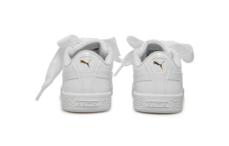 Детская обувь PUMA Basket Heart Patent Little (белая) — фото 5