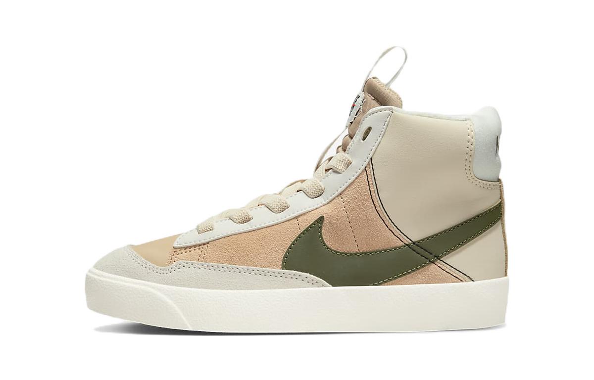 Детские кеды Nike Blazer '77 SE D (коричнево-зеленые)