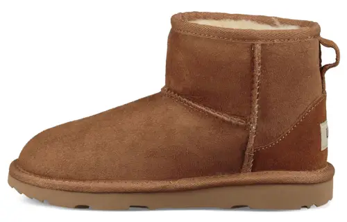 UGG CLASSIC MINI II fleece snow boots chestnut brown youth