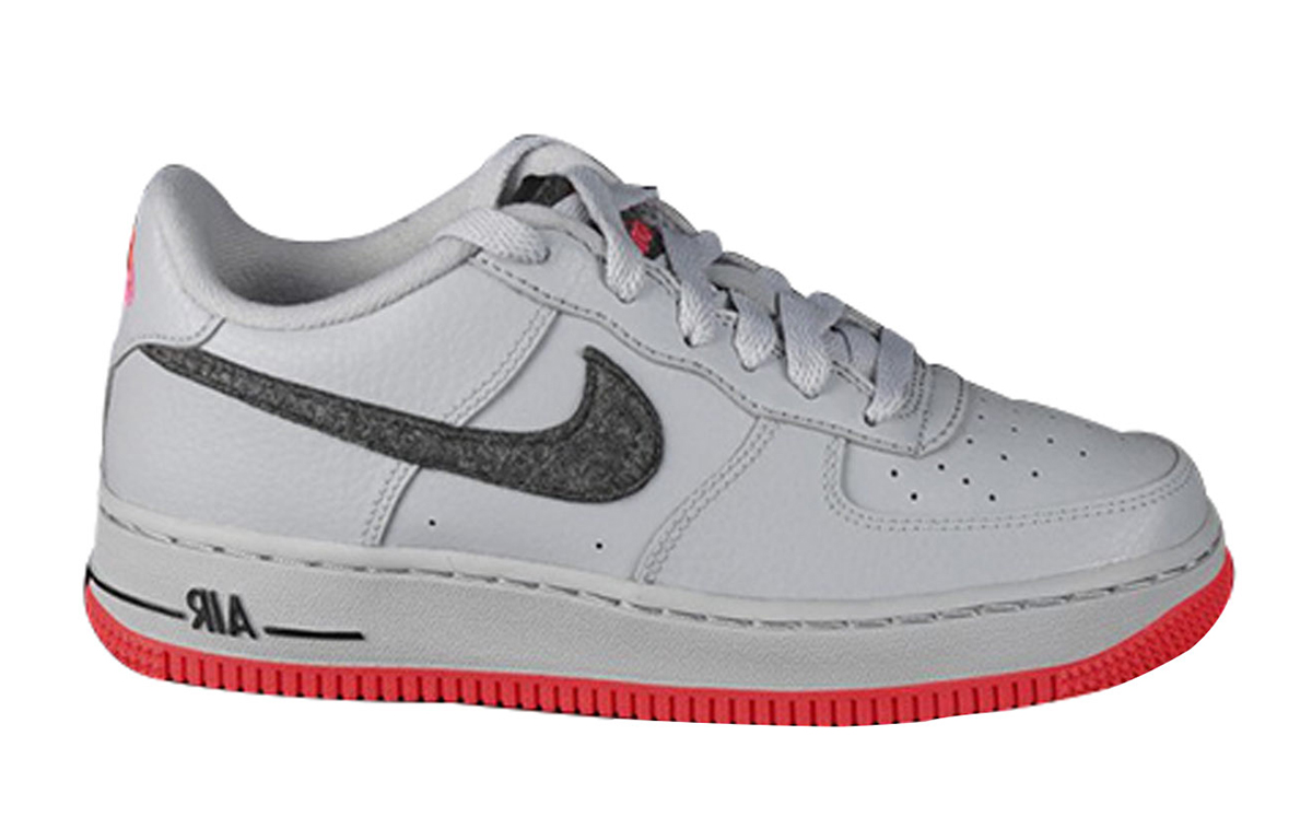 кеды Nike NikeAir Force 1 Felt GS (серо-белый) — фото 3