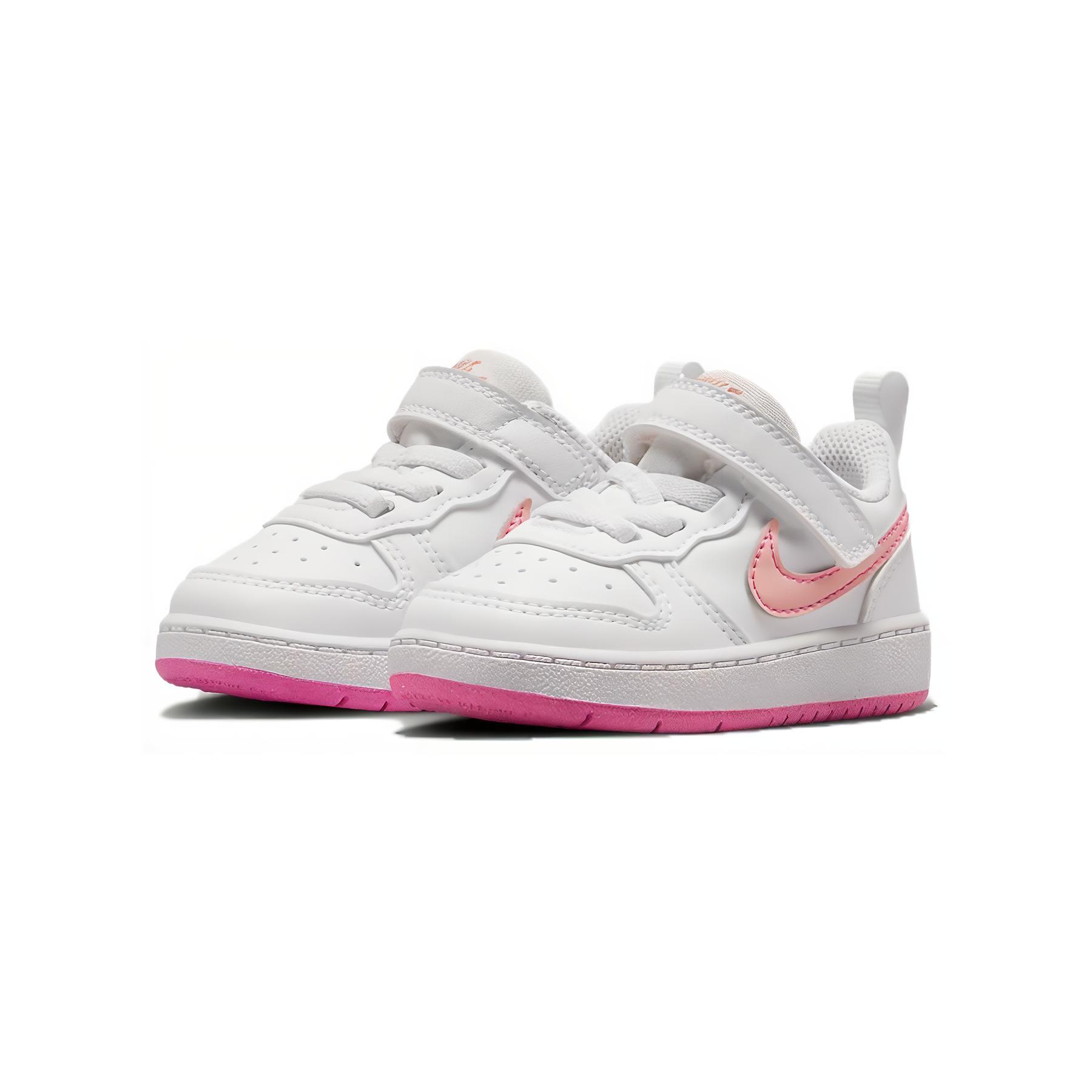 Детские кроссовки Nike Court Borough (белогорозовый) — Белыйрозовый — фото 5